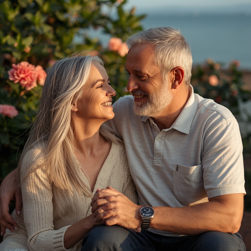 Couple reconnecting